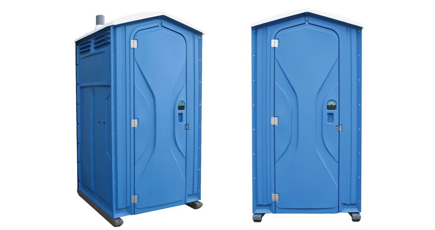 Long-term porta potty units on site in Overland Park, Kansas